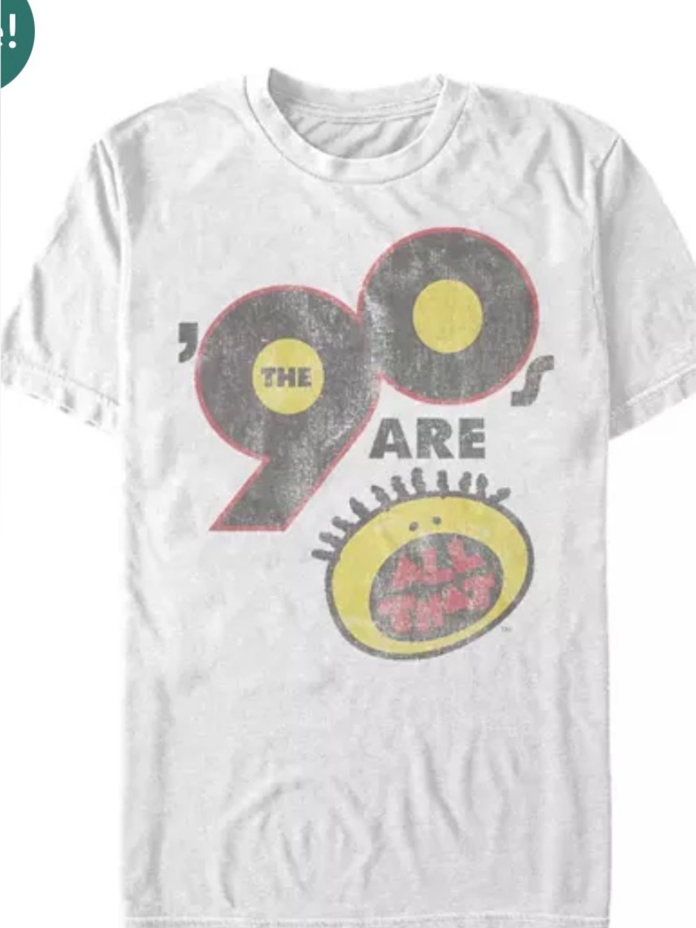 ALL THAT 90’s NICKELODEON LICENSED  GRAPHIC TEE UNISEX CREW NECK NWOT